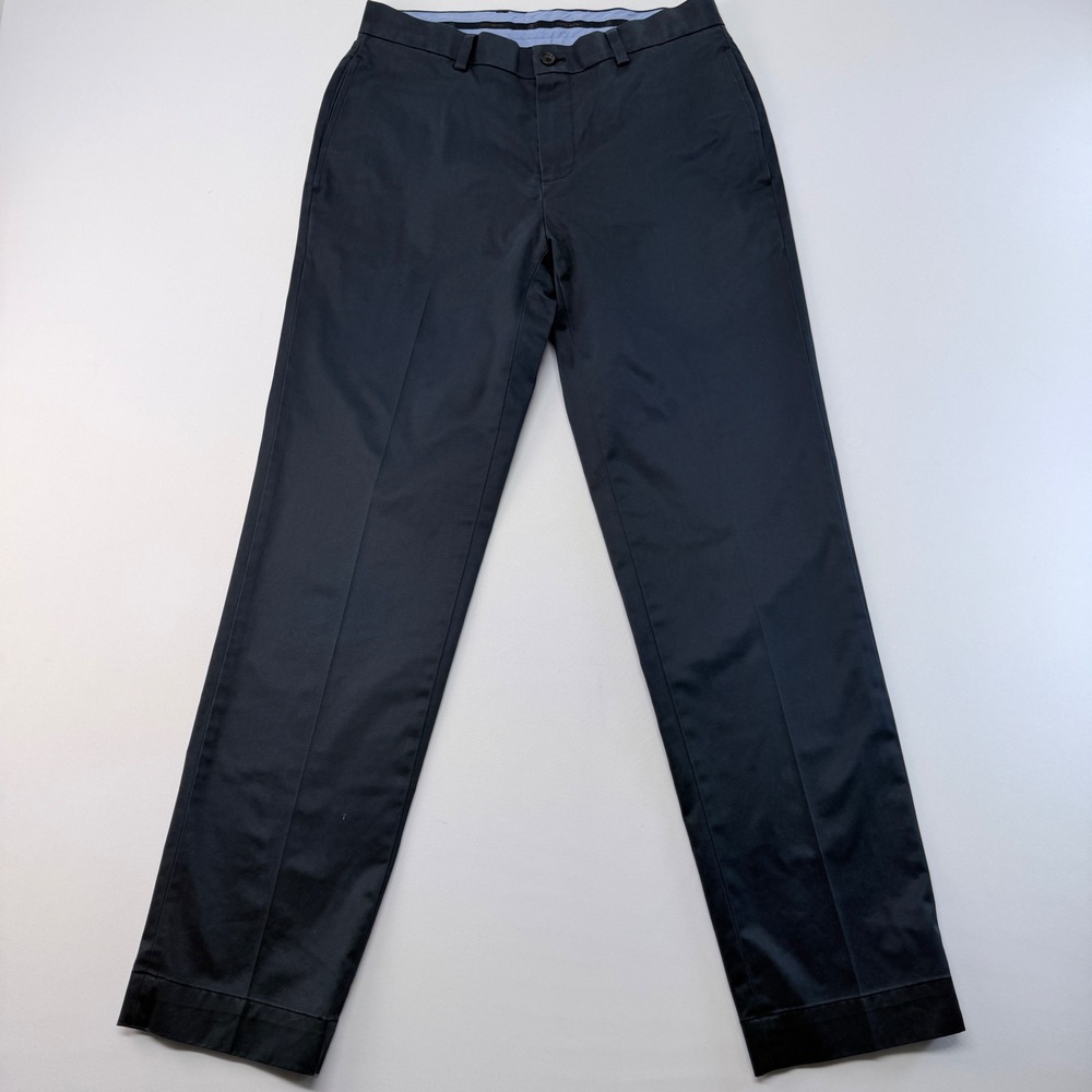 Brooks Brothers Navy Blue Light Weight Advantage Chino Regular Fit Pants 32x32